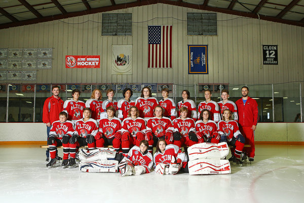 Laying On Ice (Left to Right) - Caleb Vitali, Madison Dallas  Front Row (Left to Right) - Foster Wiseman, Bryce Mouser, Logan Jansen, Tristen Seymour (Alternate Captain), Hunter Goodman, Matt Klug, Anderson Carter, Mason Schlemer  Back Row (Left to Right) - Assistant Coach Trevor Carpunky, Jacob Hendrickson, Zach Carter, Ben King, Tristan Mouser (Alternate Captain), Jack Sumner (Captain), Drayven Norton, Shawn Grizzle, Connor Neely (Alternate Captain), Cayden Barton, Head Coach Adam Bridges 